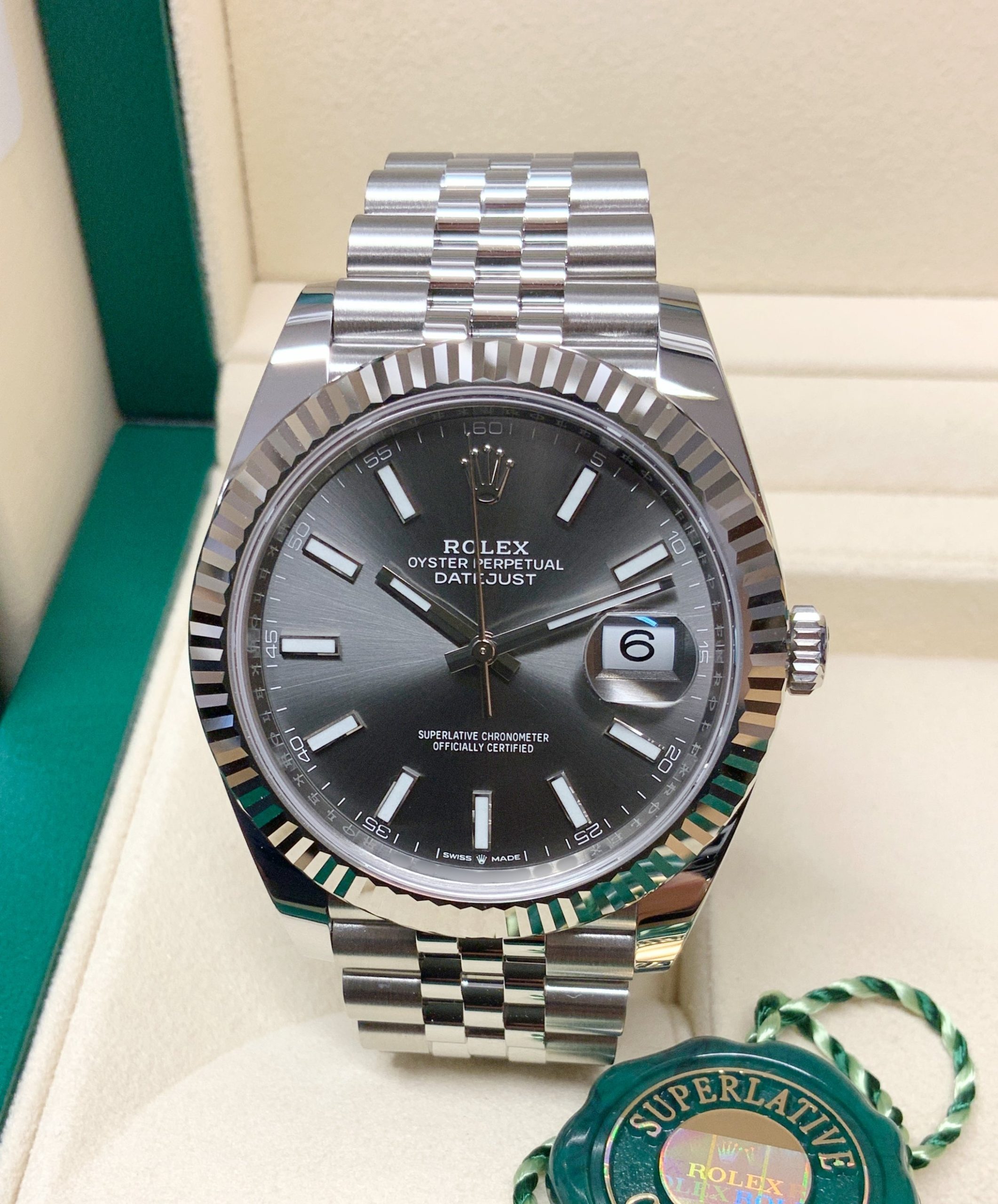 Rolex replica datejust 126334 rhodium dial 41mm jubilee bracelet