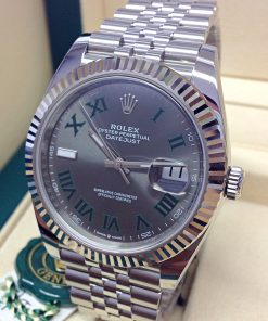 Alternative view of Rolex replica Datejust 41mm 126334 Wimbledon Dial oyster steel