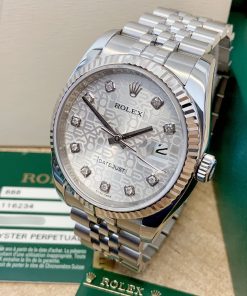 Alternative view of Rolex replica Datejust 41mm 126333 silver centenary dial