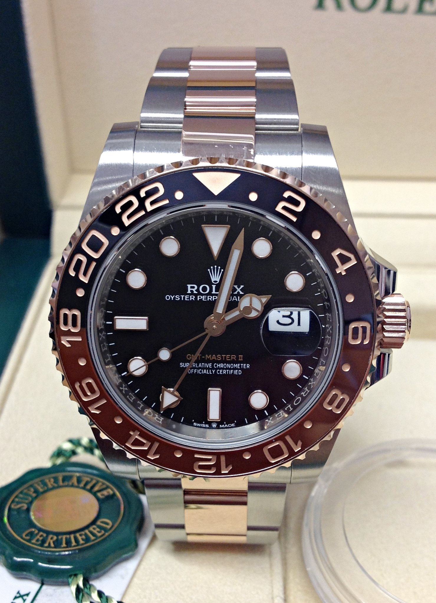Rolex replica GMT master II 126711CHNR rootbeer supercopy - immagine 5