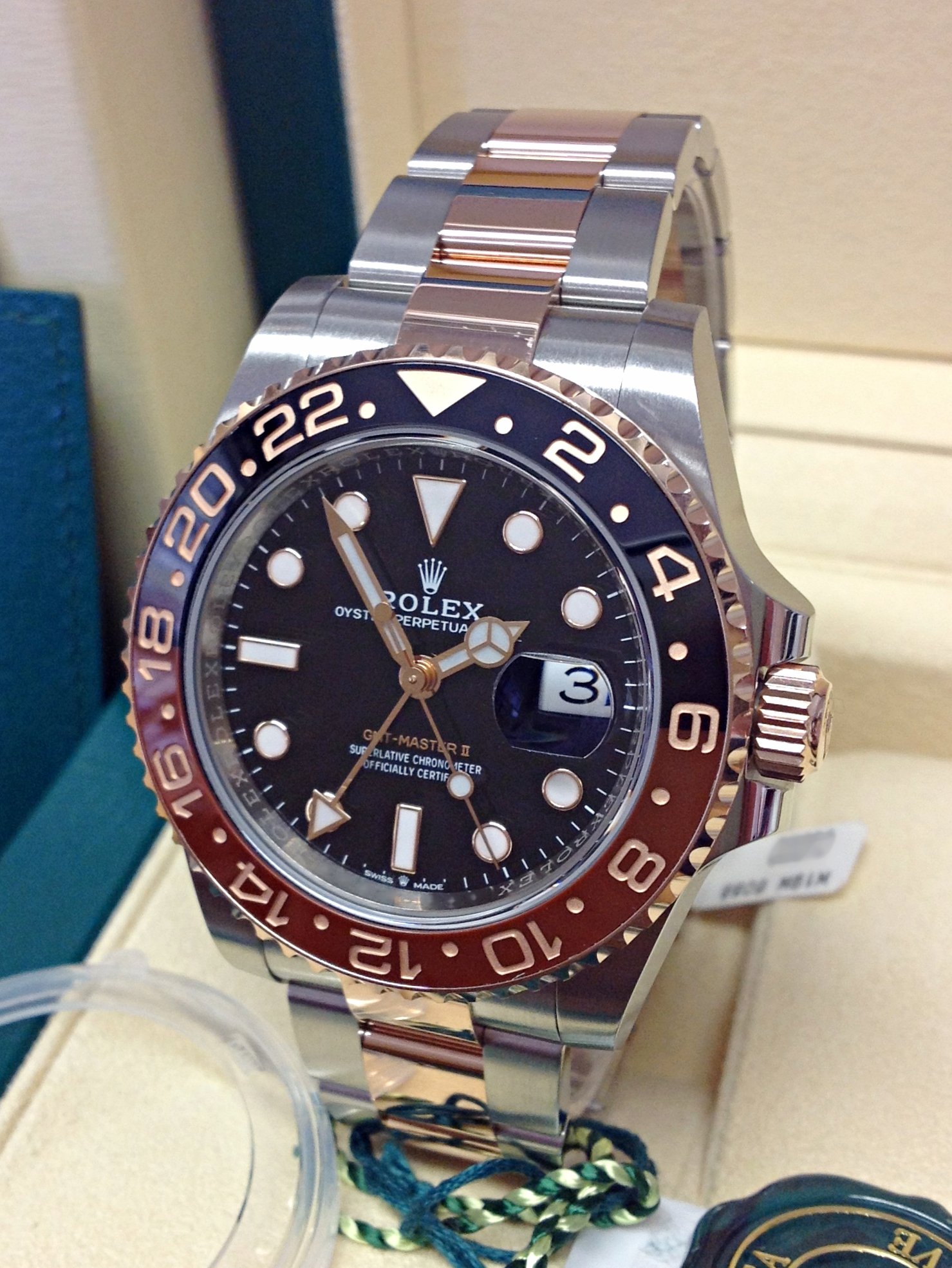 Rolex replica GMT master II 126711CHNR rootbeer supercopy - immagine 3