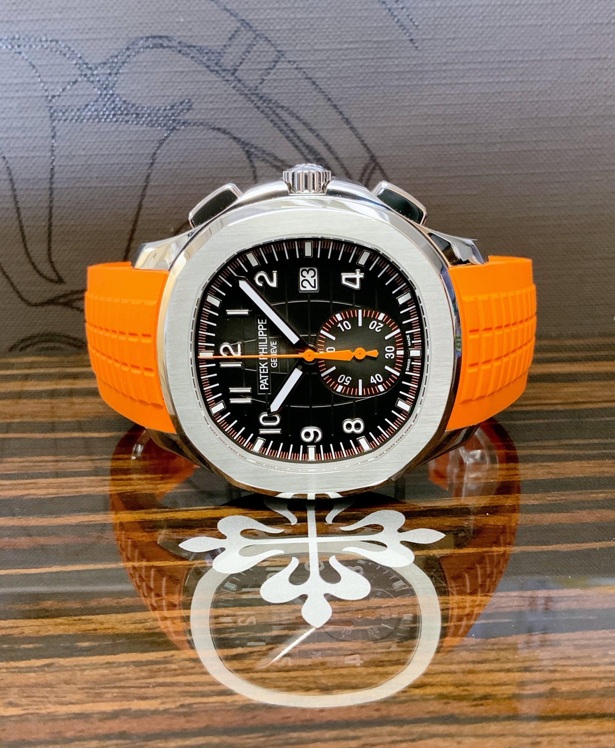 Patek Philippe replica aquanaut 5968A orange - immagine 5