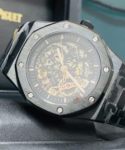 Alternative view of Audemars Piguet replica Royal Oak 15407 Double Balance Wheel Openworked PVD