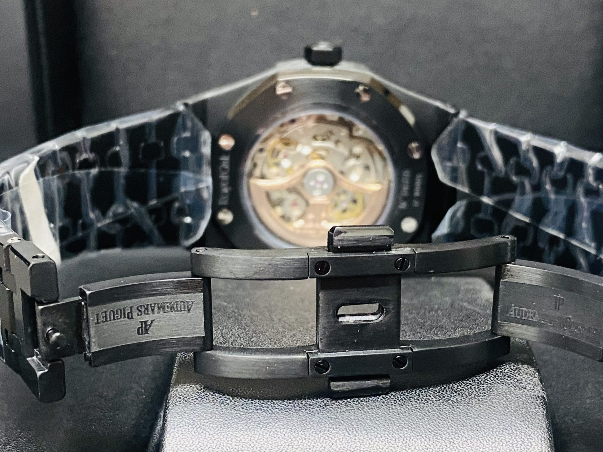 Audemars Piguet replica Royal Oak 15407 Double Balance Wheel Openworked PVD - immagine 5