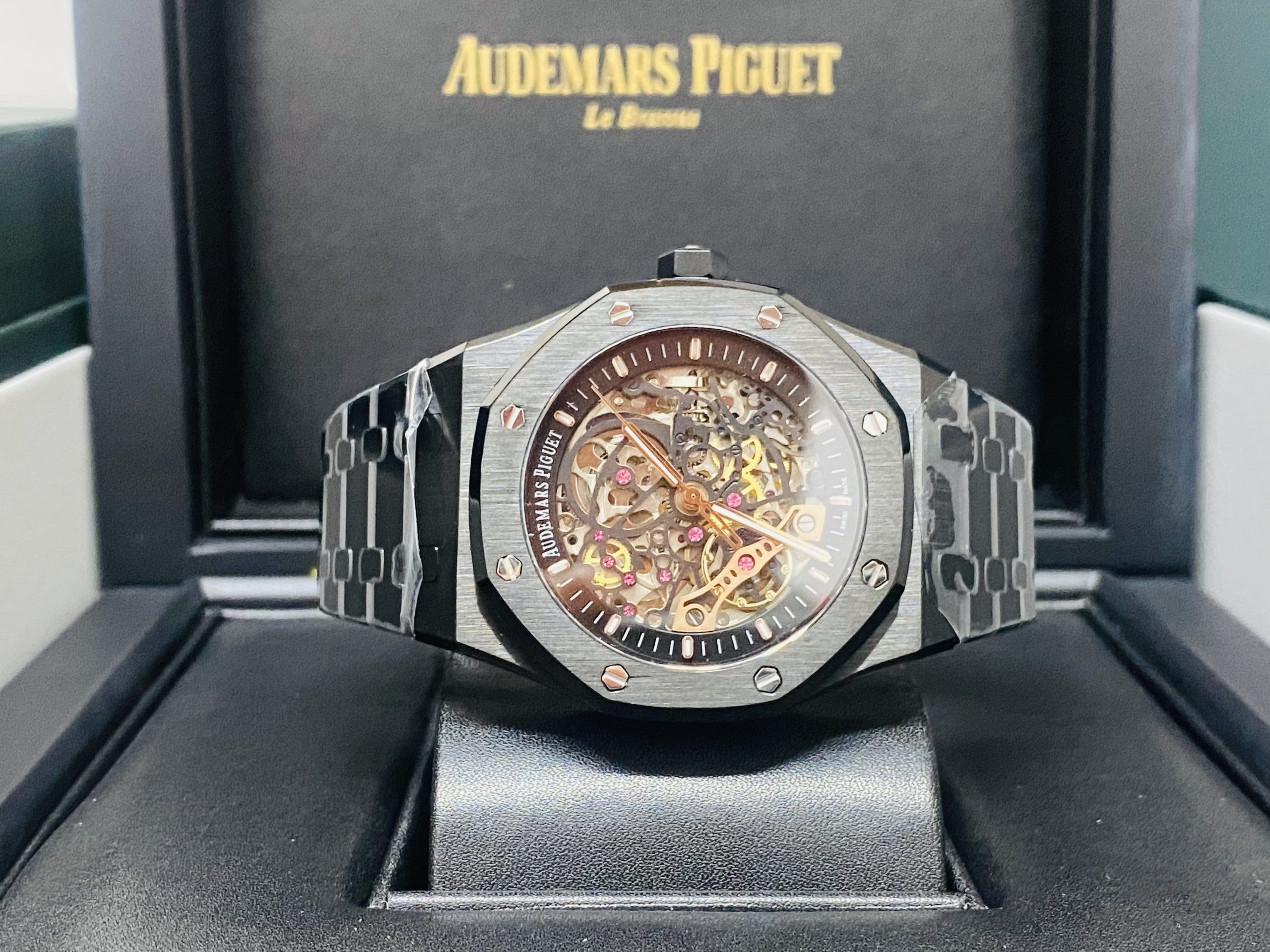 Audemars Piguet replica Royal Oak 15407 Double Balance Wheel Openworked PVD
