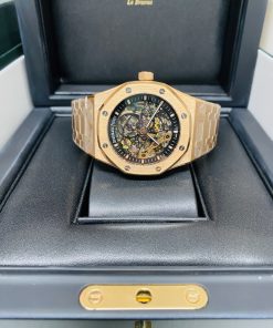 Alternative view of Audemars Piguet replica Royal Oak 154070R Double Balance Wheel Openworked rose gold
