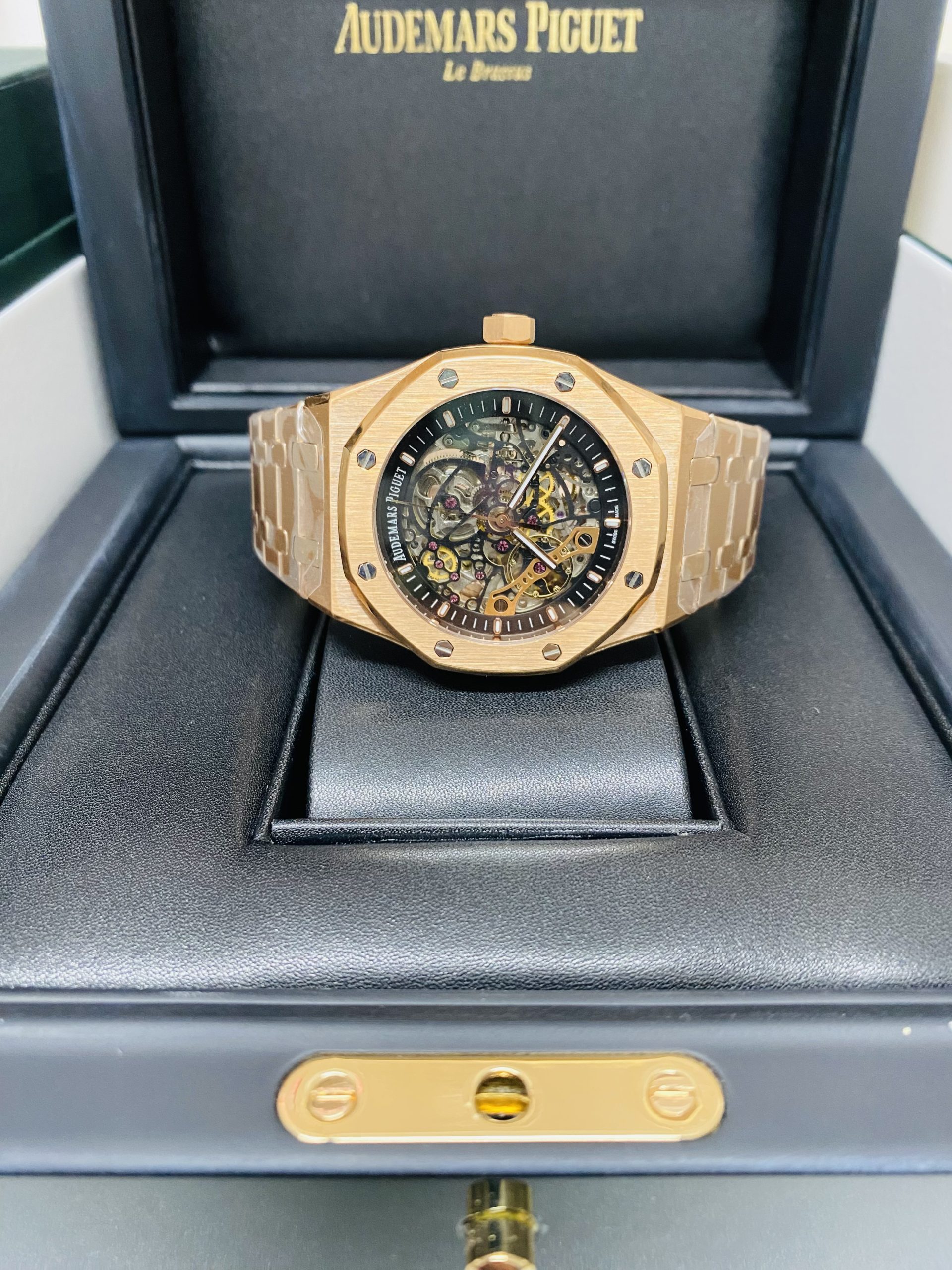 Audemars Piguet replica Royal Oak 154070R Double Balance Wheel Openworked rose gold - immagine 2