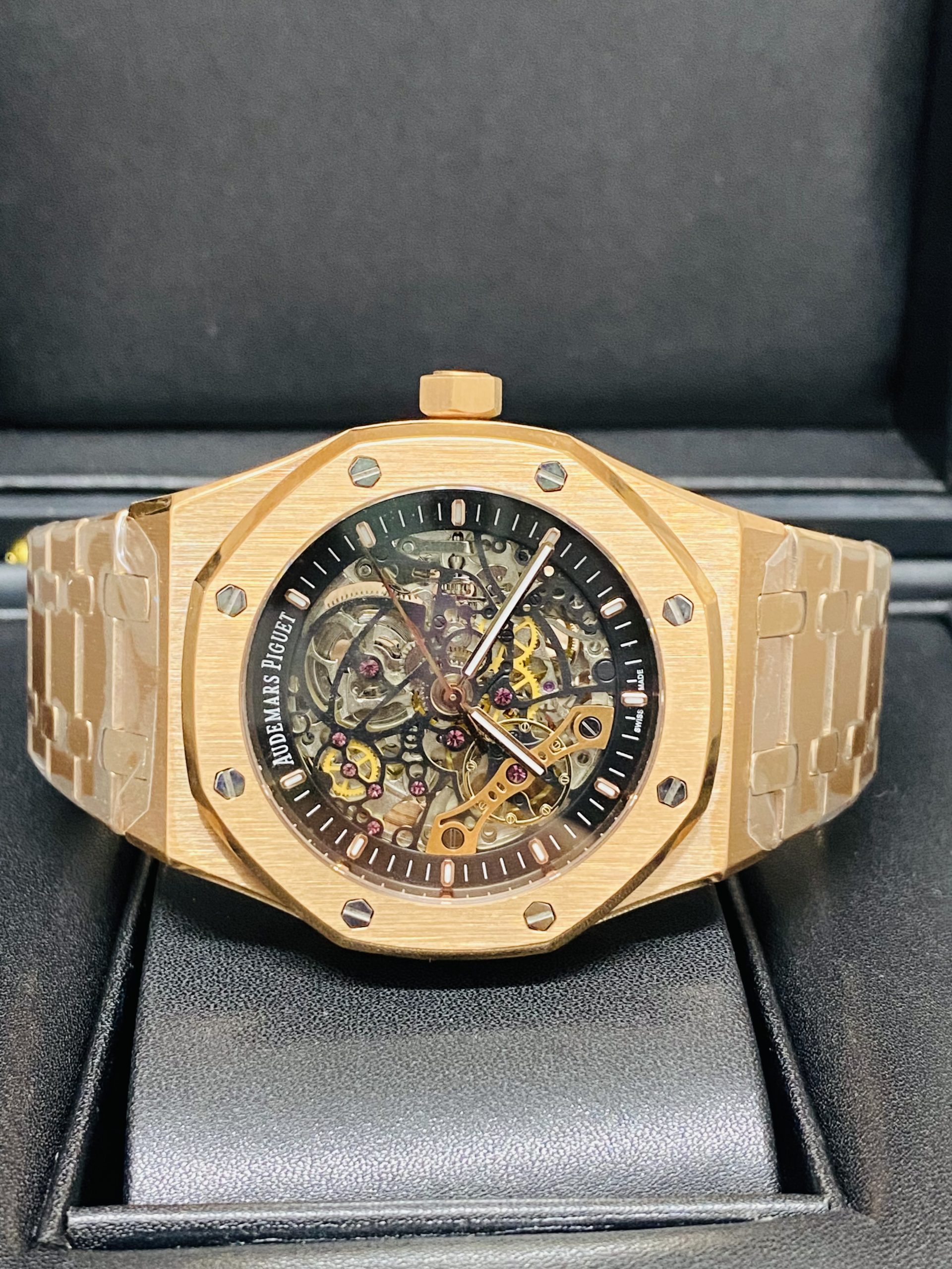 Audemars Piguet replica Royal Oak 154070R Double Balance Wheel Openworked rose gold