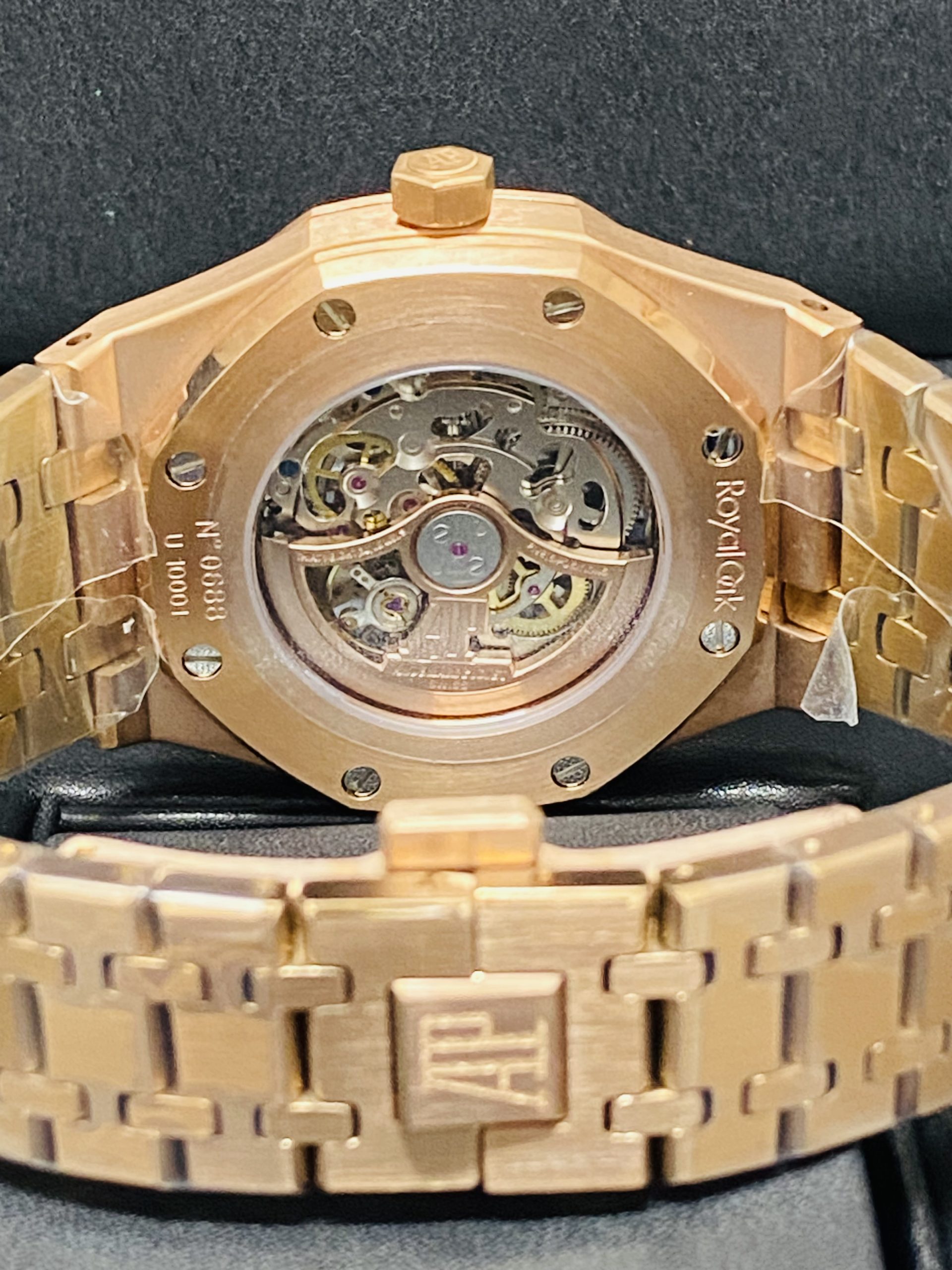 Audemars Piguet replica Royal Oak 154070R Double Balance Wheel Openworked rose gold - immagine 8