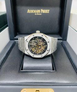 Alternative view of Audemars Piguet replica Royal Oak 15407ST Double Balance Wheel Openworked acciaio