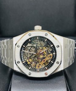 Audemars Piguet replica Royal Oak 15407ST Double Balance Wheel Openworked acciaio