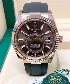 Rolex replica Sky-Dweller 326235 Rose Gold Oysterflex