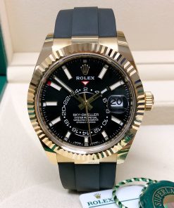 Rolex replica Sky-Dweller 326238 Yellow Gold Oysterflex