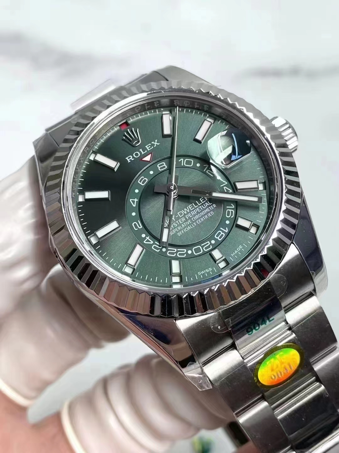 Rolex replica Sky-Dweller 336934 green dial - immagine 3