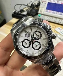 Alternative view of Rolex replica Daytona 126500LN panda white dial