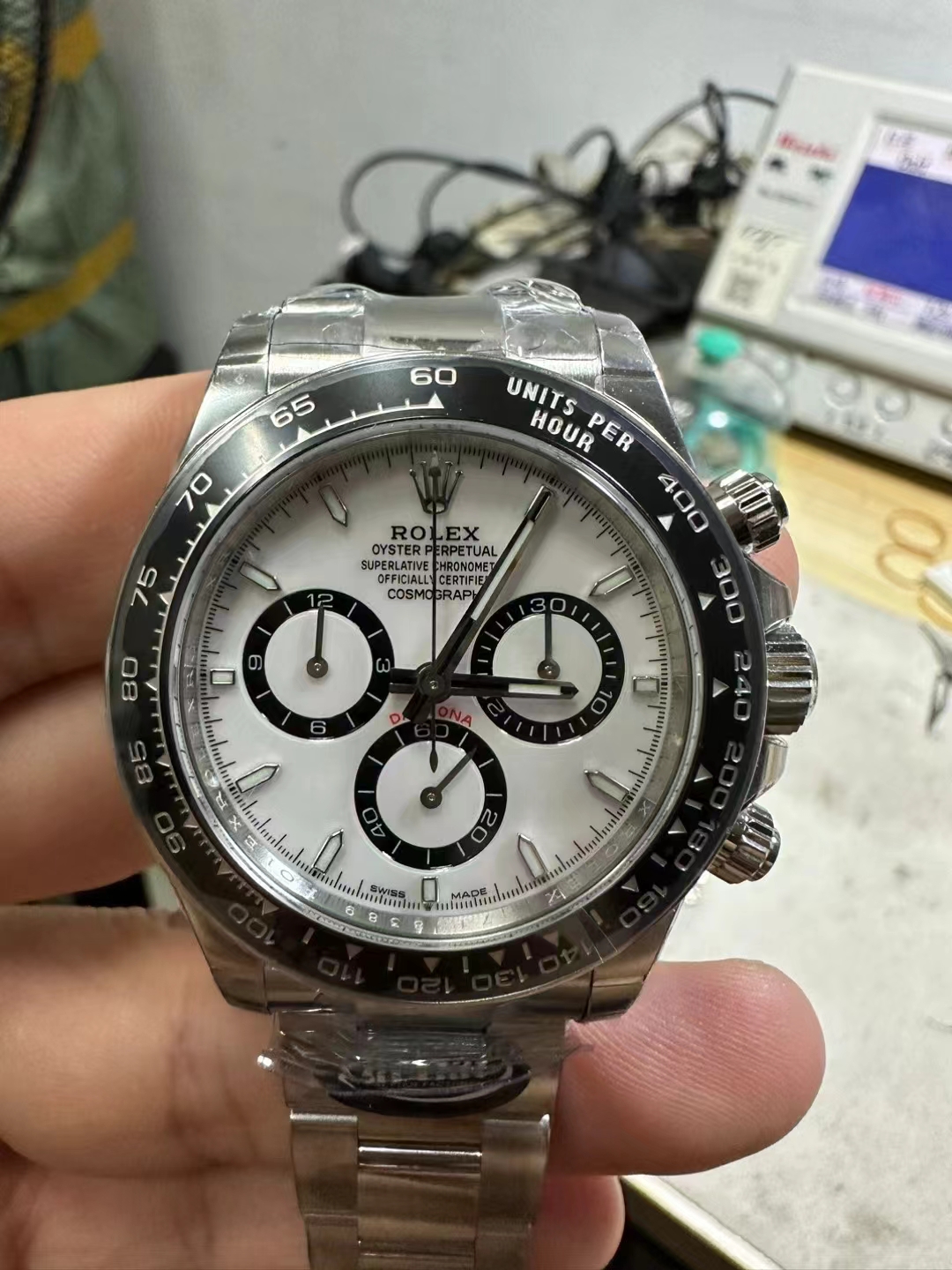 Rolex replica Daytona 126500LN panda white dial