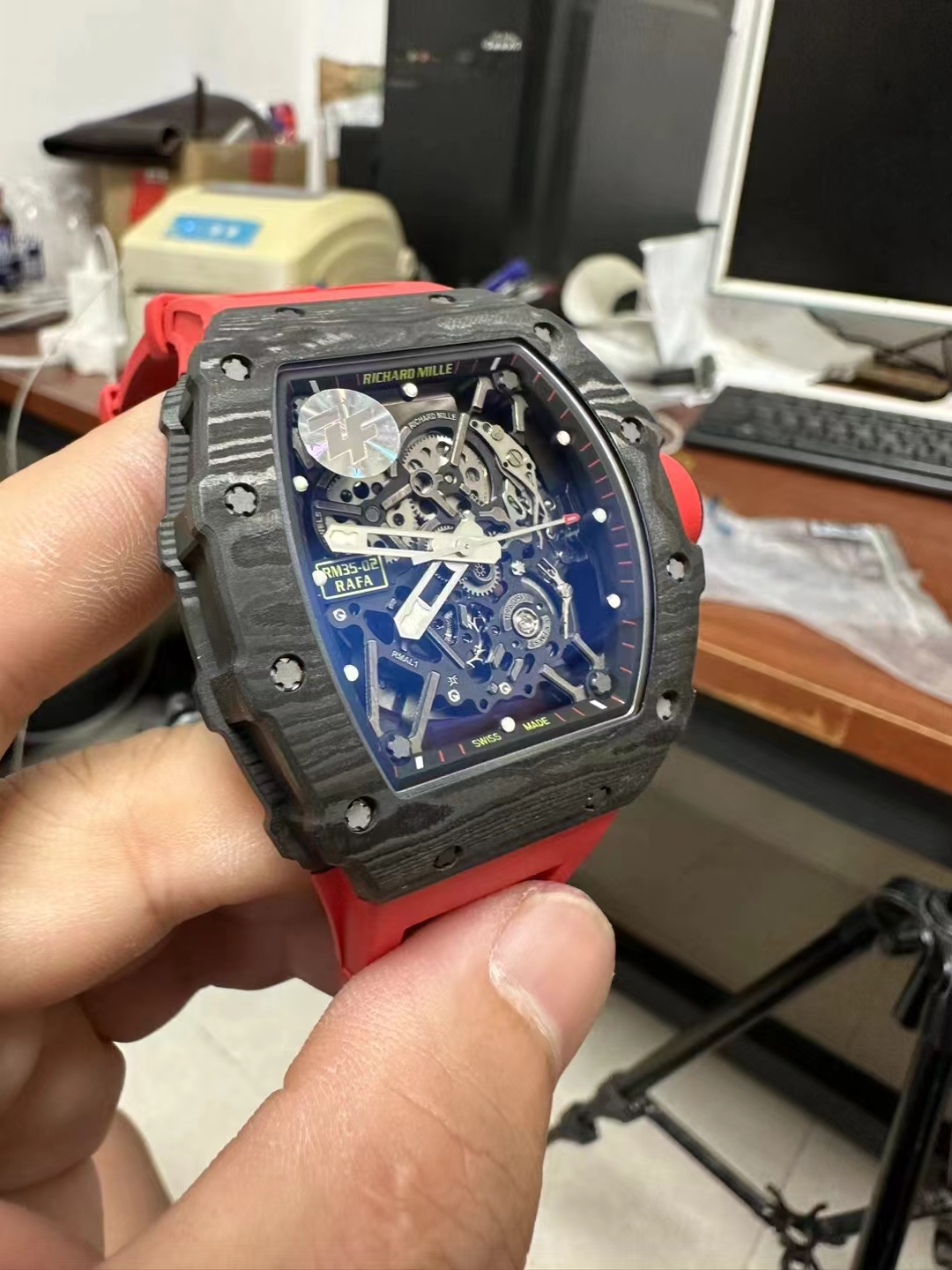 Richard Mille replica Rafa Nadal RM35-01 carbon red strap