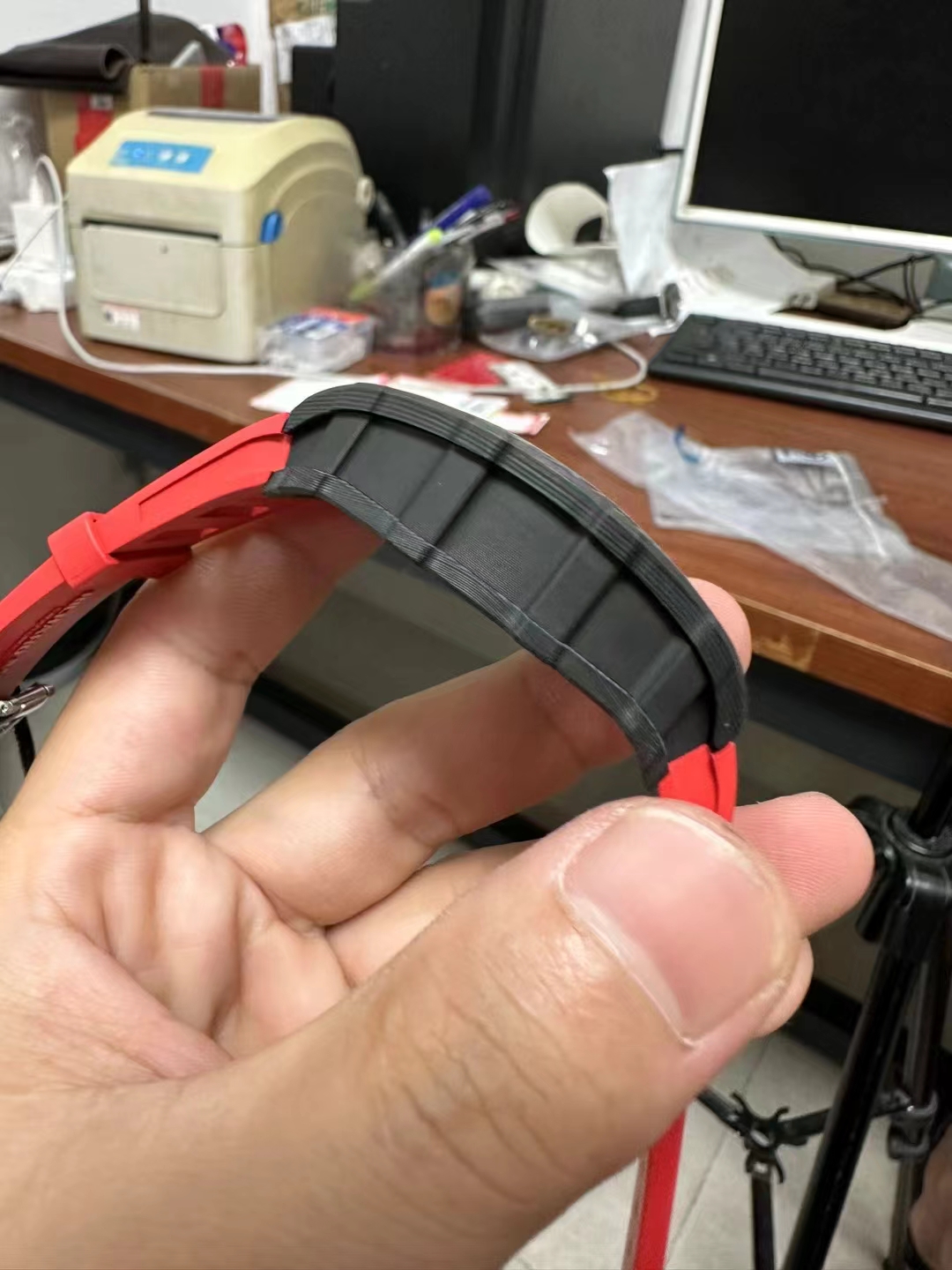 Richard Mille replica Rafa Nadal RM35-01 carbon red strap - immagine 5