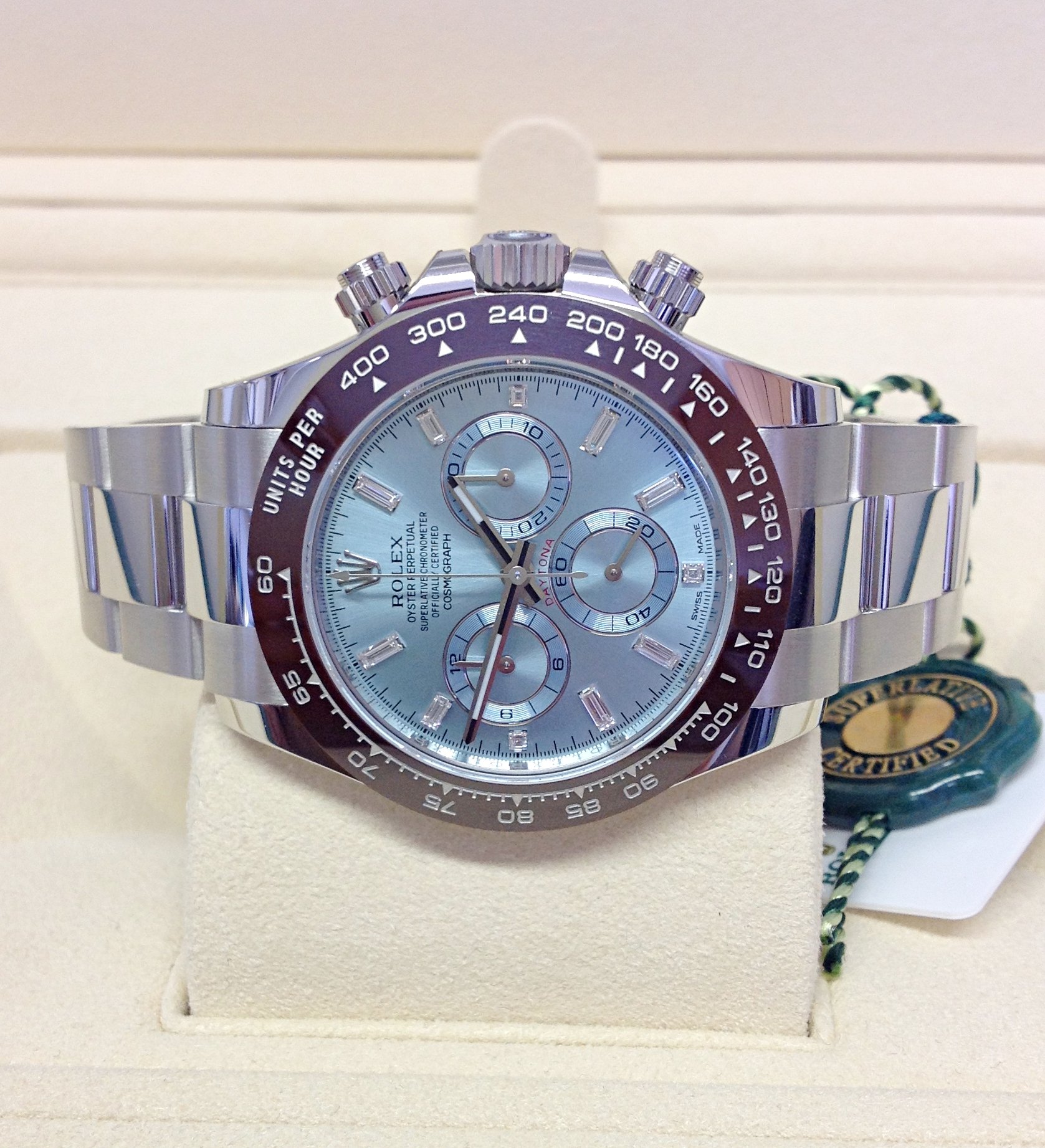 Rolex replica Daytona 116506 Platinum Ice Baguette Dial - immagine 5