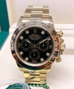 Rolex replica Daytona Yellow Gold 116508 Black diamond dial