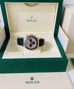 Alternative view of Rolex replica daytona oysterflex 116518LN yellow gold meteorite dial