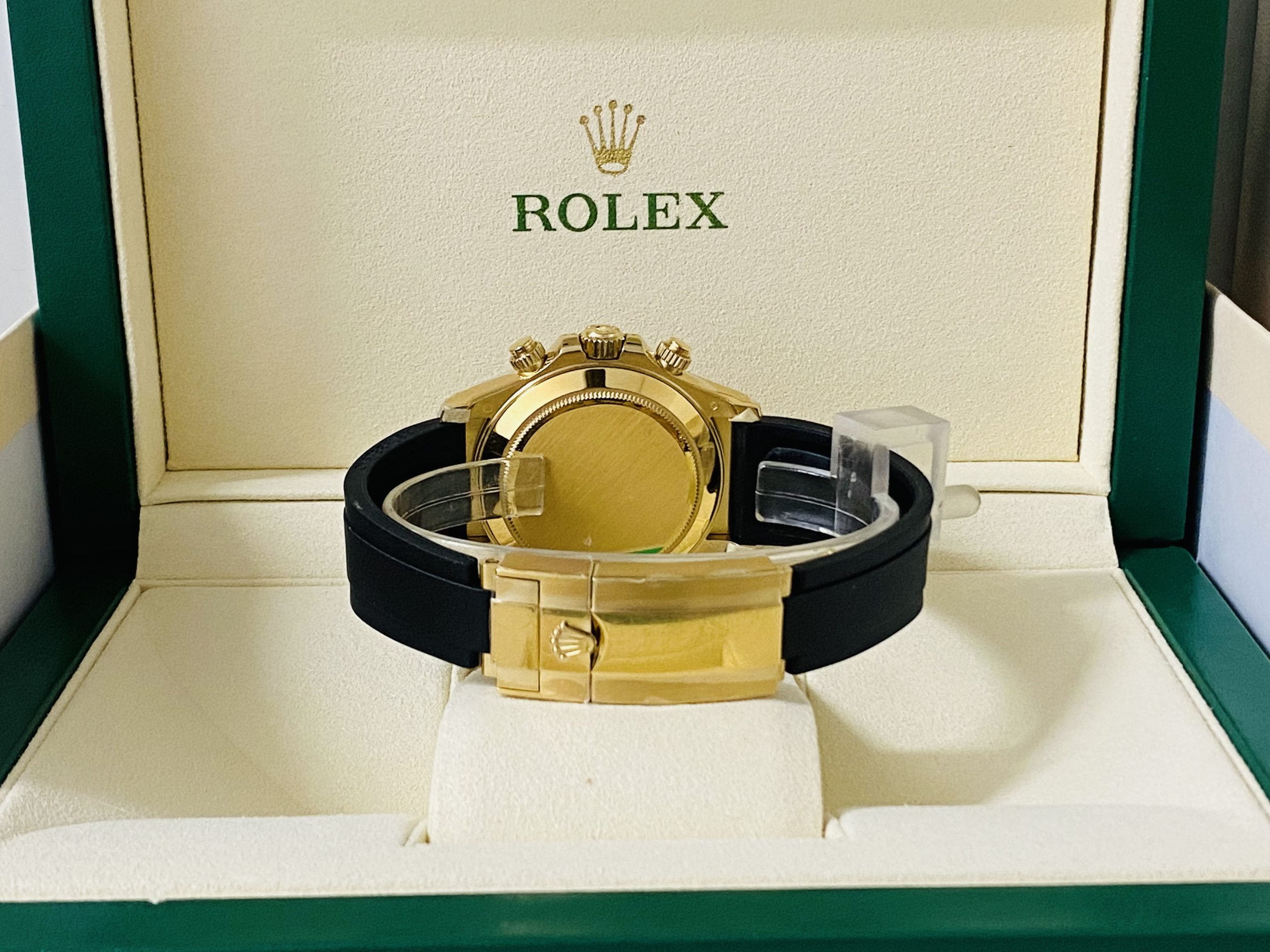 Rolex replica daytona oysterflex 116518LN yellow gold meteorite dial - immagine 6