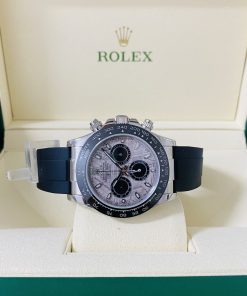 Alternative view of Rolex replica daytona oysterflex 116519LN white gold meteorite dial