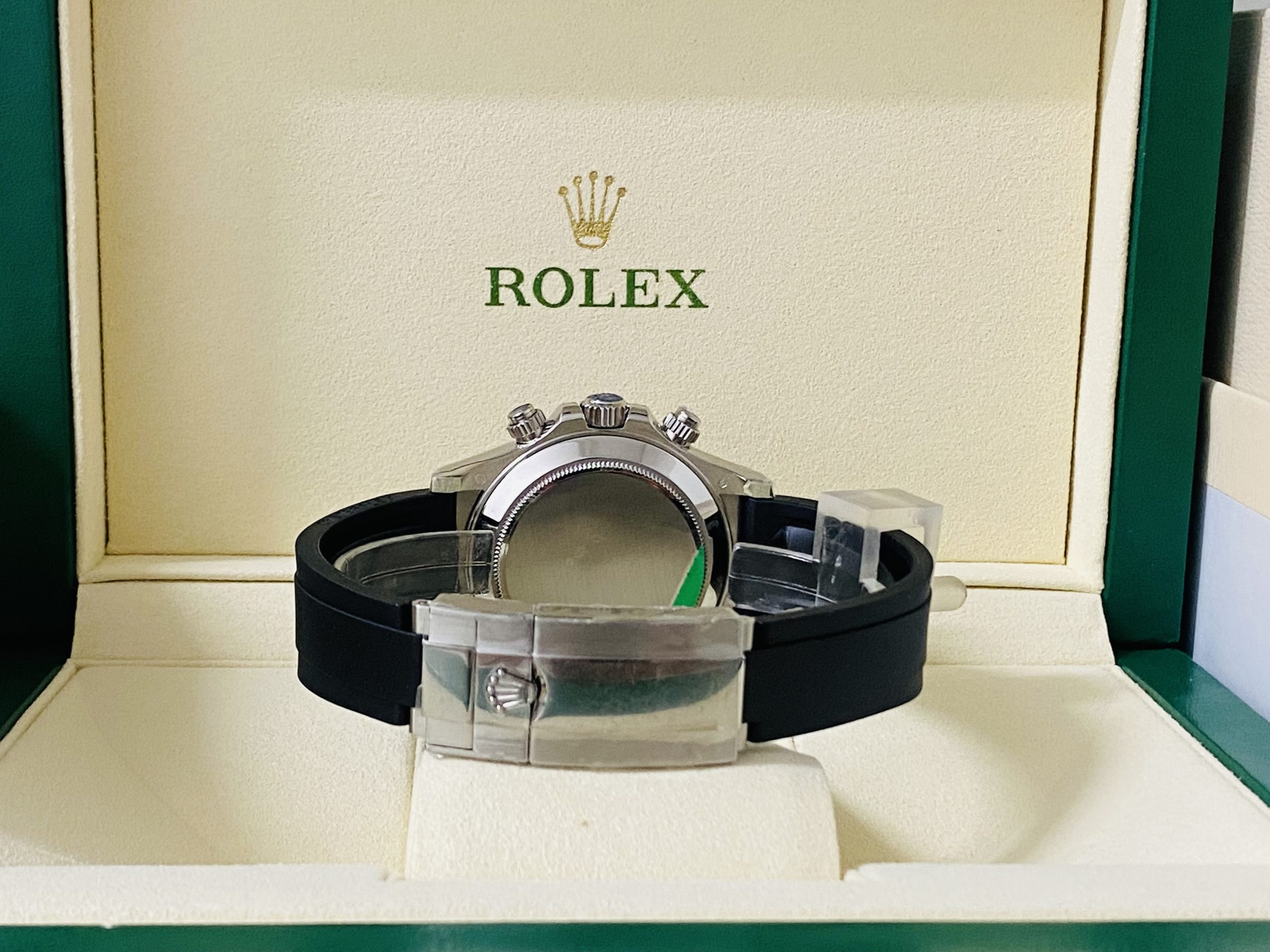 Rolex replica daytona oysterflex 116519LN white gold meteorite dial - immagine 6