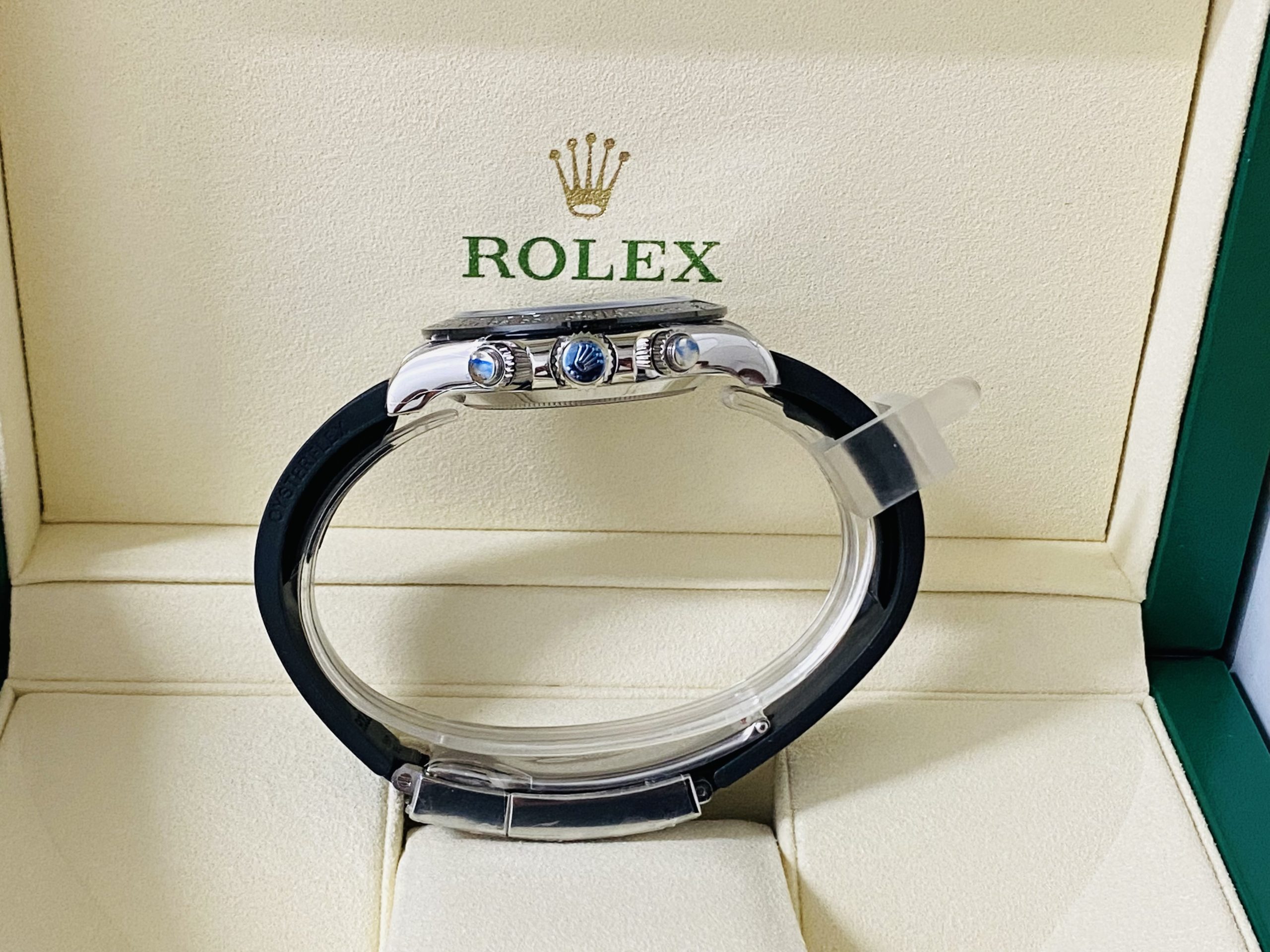 Rolex replica daytona oysterflex 116519LN white gold meteorite dial - immagine 7