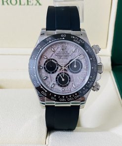 Rolex replica daytona oysterflex 116519LN white gold meteorite dial