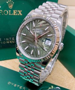 Alternative view of Rolex replica Datejust 36mm 126234 green Palm Motif