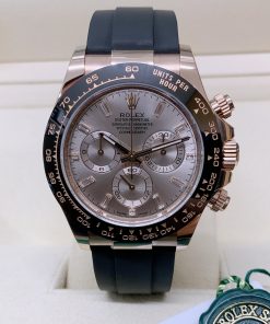Rolex replica daytona 116515LN rose gold baguette dial