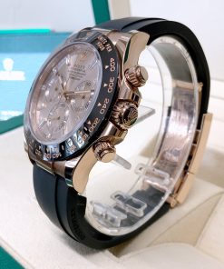 Alternative view of Rolex replica daytona 116515LN rose gold baguette dial