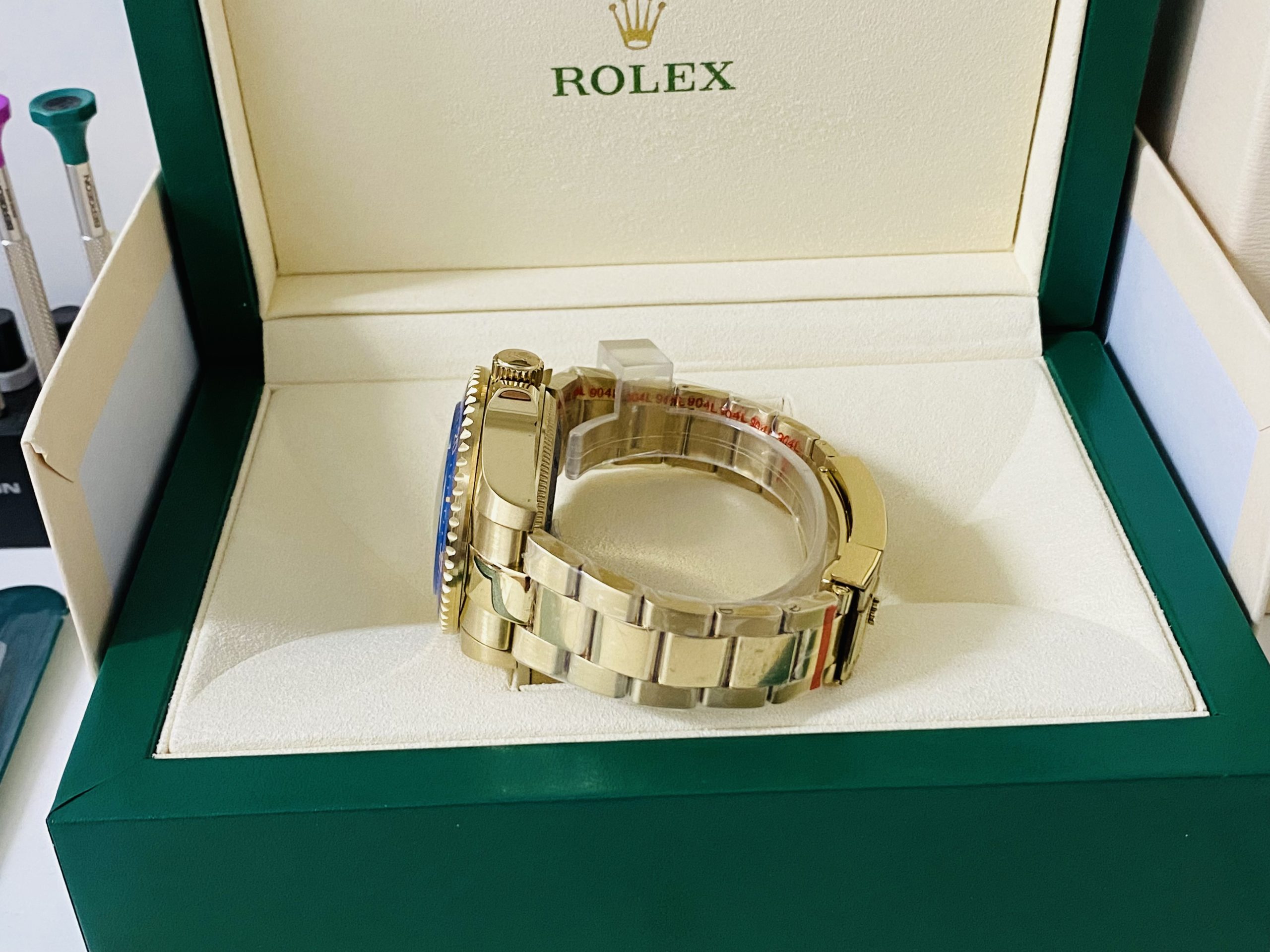 Rolex replica deepsea oro giallo blue dial ref. 136668LB - immagine 5