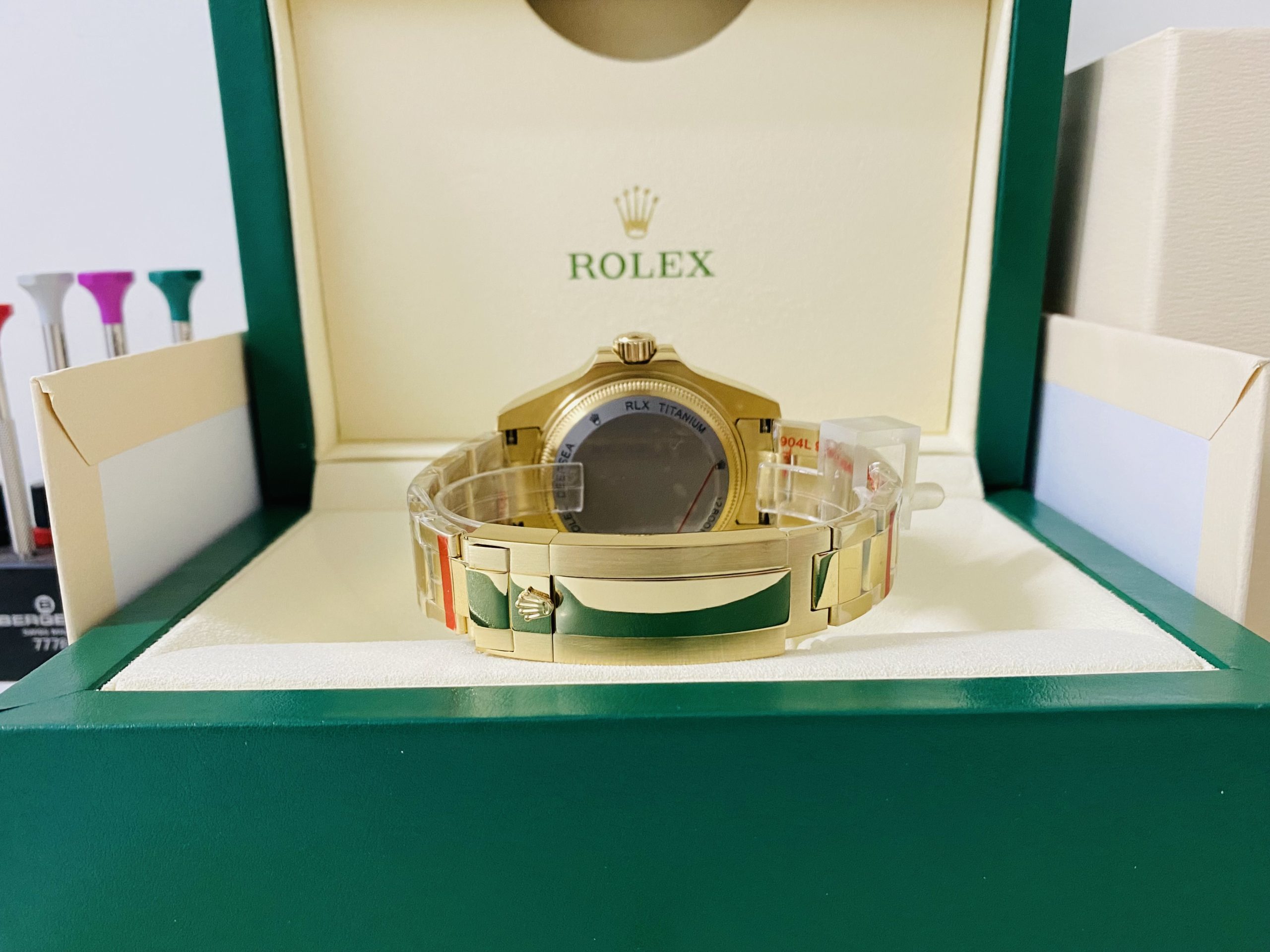 Rolex replica deepsea oro giallo blue dial ref. 136668LB - immagine 7