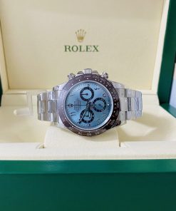 Alternative view of Rolex replica daytona 116506 platinum arabic dial 4130 clone movement