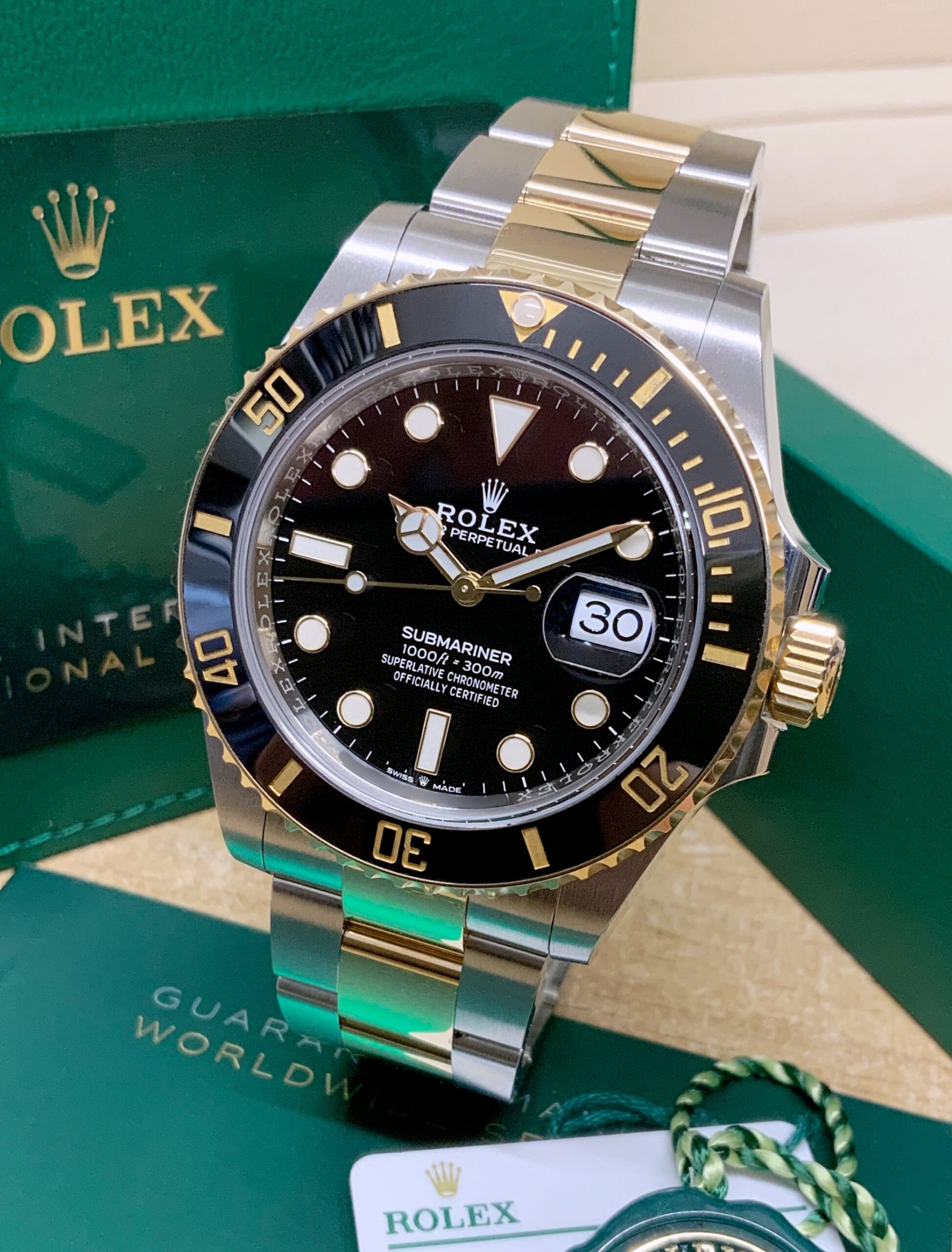 Rolex replica Submariner Date black 126613LN Bi-Colour 3235 clone movement - immagine 2