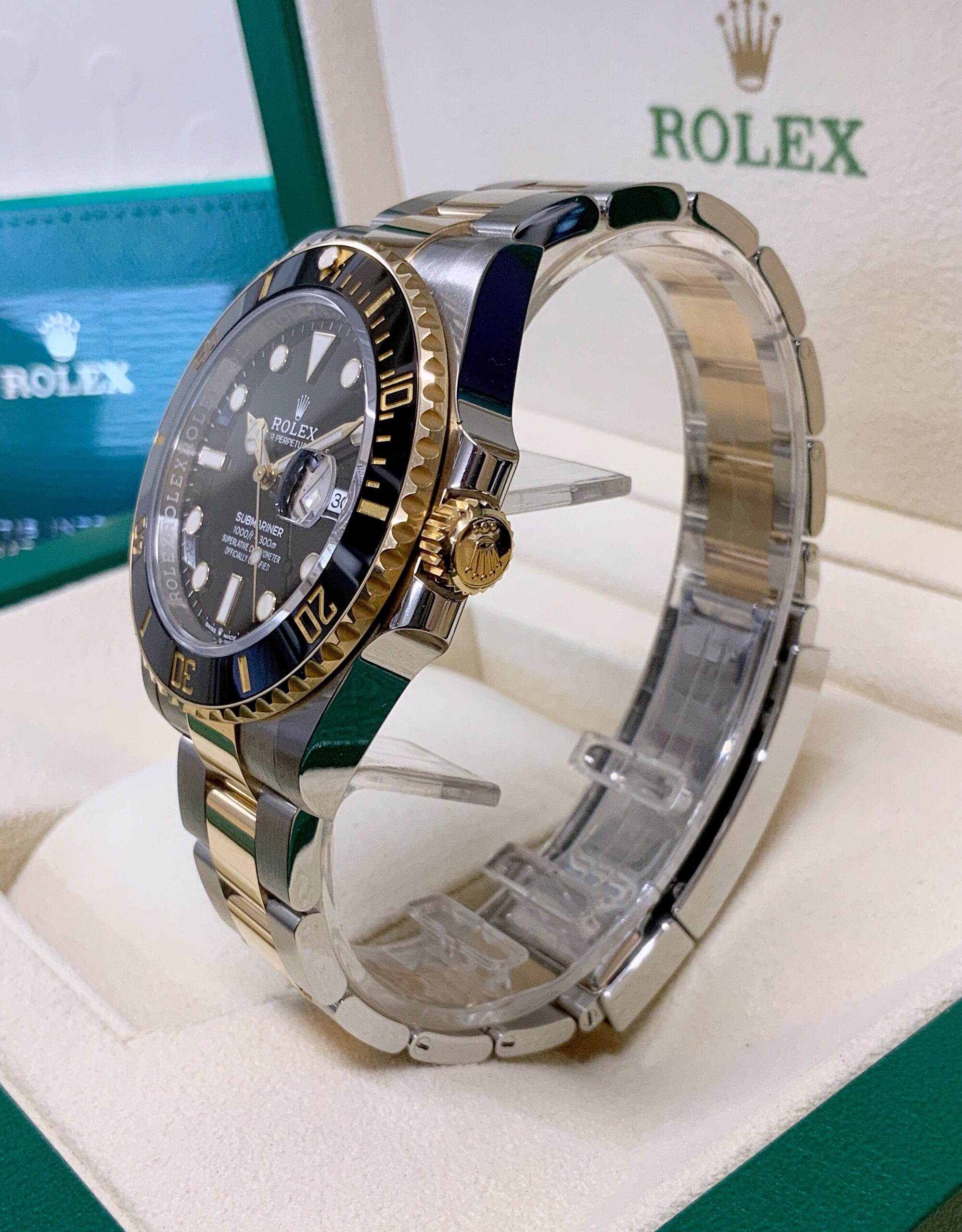 Rolex replica Submariner Date black 126613LN Bi-Colour 3235 clone movement - immagine 5