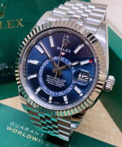 Alternative view of Rolex replica Sky-Dweller 326934 Blue Dial Jubilee Bracelet