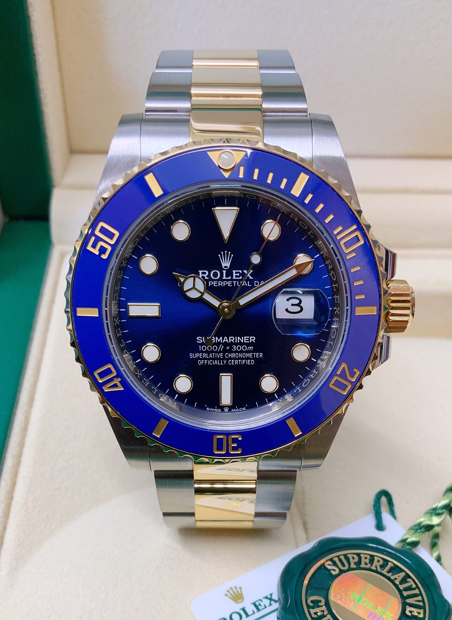 Rolex replica Submariner Date blue 126613LB Bi-Colour 3235 clone movement
