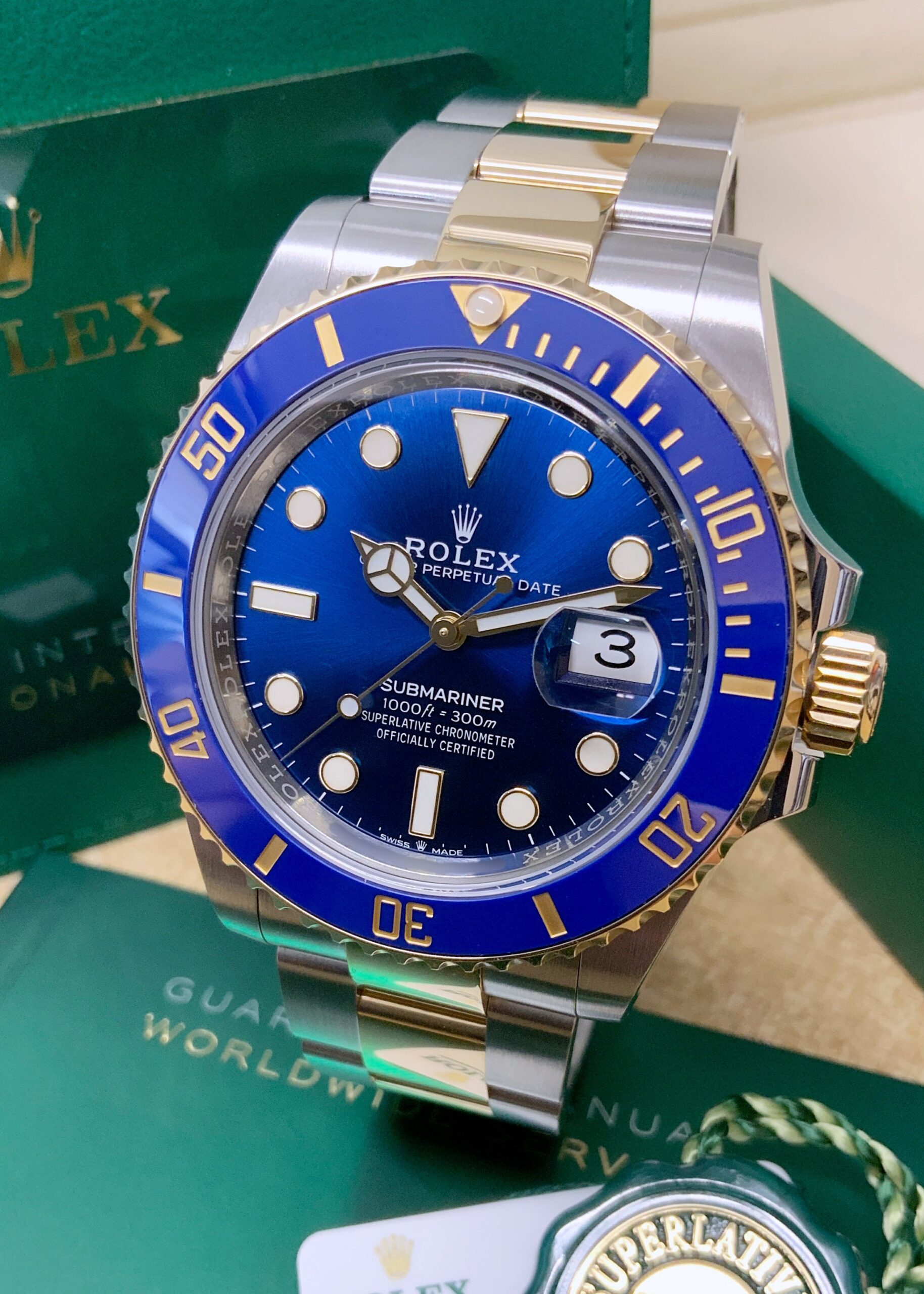 Rolex replica Submariner Date blue 126613LB Bi-Colour 3235 clone movement - immagine 5