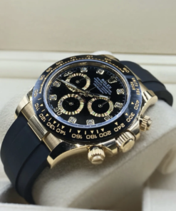 Alternative view of Rolex replica daytona oysterflex 116518LN diamond dial