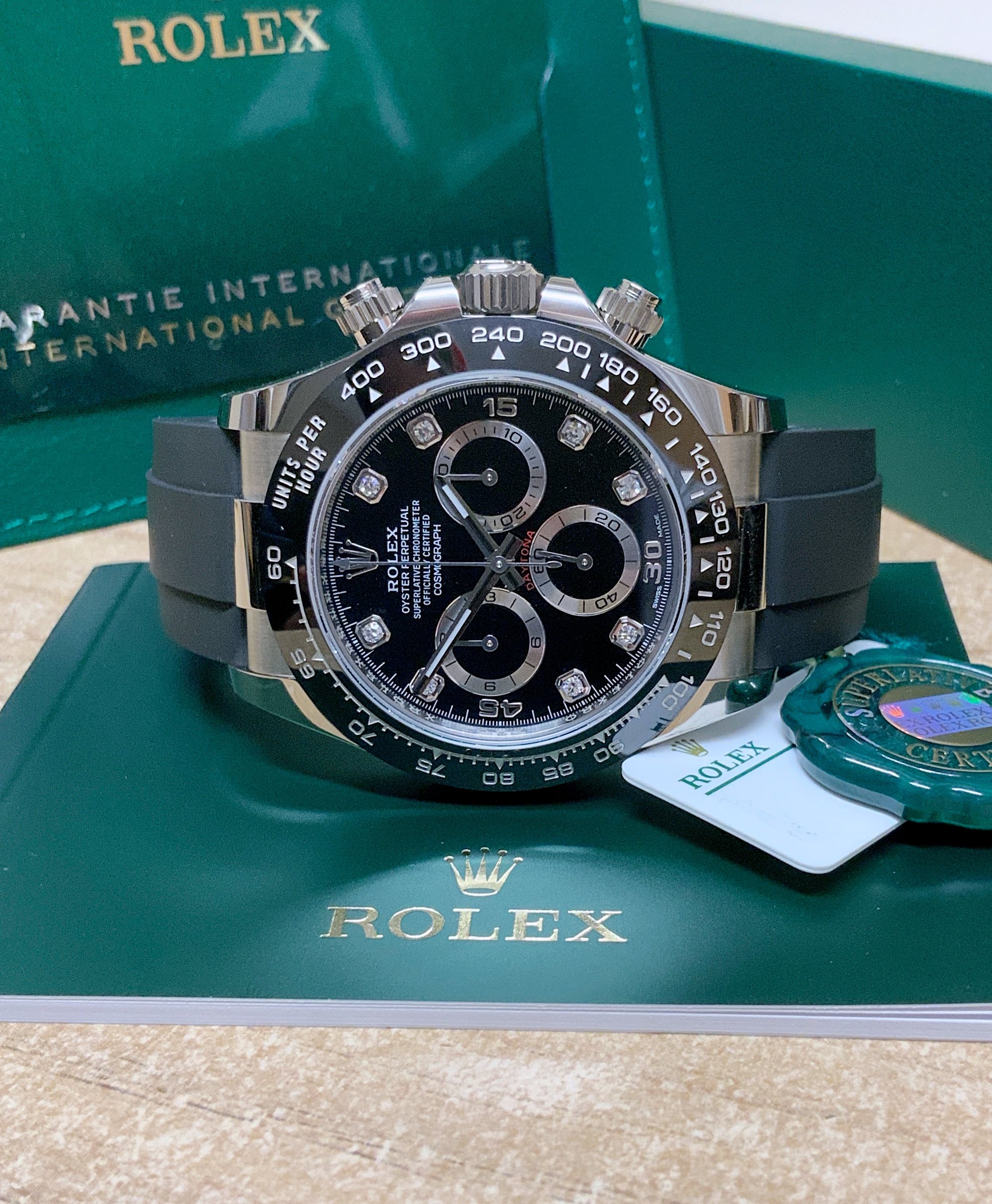 Rolex replica daytona oysterflex 116519LN diamond dial - immagine 6