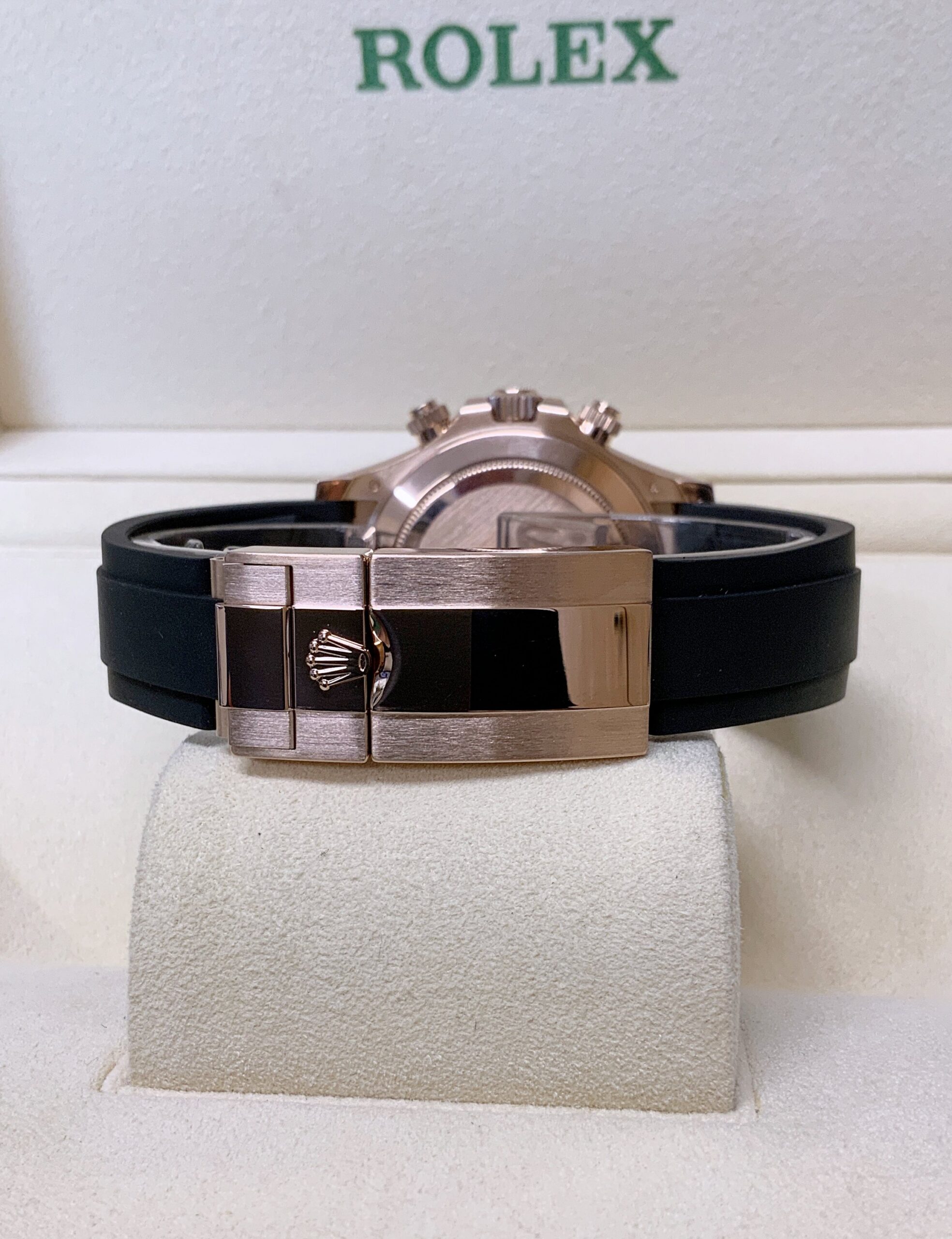Rolex replica daytona oysterflex 116515LN rose gold diamond dial - immagine 3
